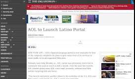 
							         AOL to Launch Latino Portal - NewsOK								  
							    
