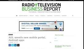 
							         AOL unveils new mobile portal, Android apps | Radio & Television ...								  
							    