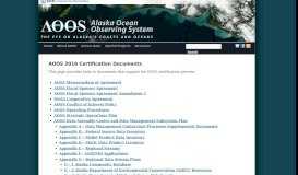 
							         AOOS 2016 Certification Documents | Alaska Ocean Observing System								  
							    