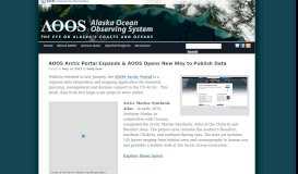 
							         AOOS Arctic Portal Expands & AOOS Opens New Way to Publish Data ...								  
							    