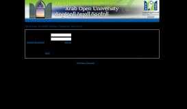
							         AOU Online Student Services - Login								  
							    