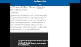 
							         AP Finance CS Ravi Chandra Clarifies about PD Accounts..								  
							    