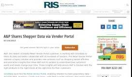 
							         A&P Shares Shopper Data via Vendor Portal | Retail Best Practices ...								  
							    