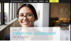 
							         APA Emerging Leaders in Psychology Academy								  
							    
