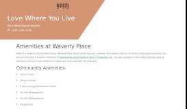 
							         Apartment and Community Amenities - Waverly Place								  
							    