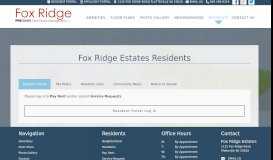 
							         Apartment Residents - Fox Ridge Estates								  
							    