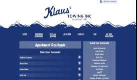 
							         Apartment Residents - Klaus Towing								  
							    