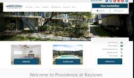 
							         Apartments for Rent in Baytown, TX | Providence at Baytown - Home								  
							    