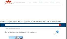 
							         Apartments for Rent managed by TM Associates Management, Inc.								  
							    