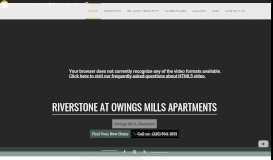 
							         Apartments in Owings Mills, MD | Riverstone Apartments								  
							    