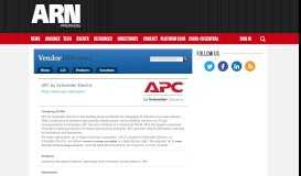 
							         APC by Schneider Electric - Vendor Directory - ARN								  
							    