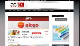 
							         APC Disowns Online Registration Portal | THEWILL								  
							    