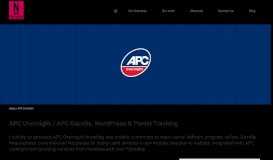 
							         APC Overnight - Web Design & Parcel Tracking Integration								  
							    
