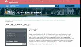 
							         APCD Advisory Group - CT.gov								  
							    