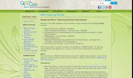
							         APD Provider Training - Training | APD Training Portal								  
							    