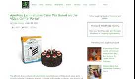 
							         Aperture Laboratories Cake Mix Based on the Video Game 'Portal'								  
							    