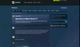 
							         Aperture or Black Mesa??? :: Portal 2 General Discussions								  
							    
