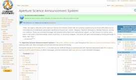 
							         Aperture Science Announcement System - Combine OverWiki, the ...								  
							    