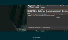 
							         Aperture Science Announcement System | Half-Life Wiki | FANDOM ...								  
							    