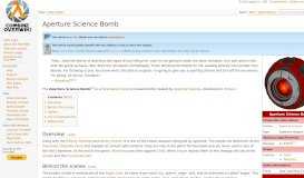 
							         Aperture Science Bomb - Combine OverWiki, the original Half-Life wiki ...								  
							    