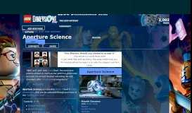 
							         Aperture Science | LEGO Dimensions Wiki | FANDOM powered by Wikia								  
							    