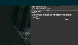 
							         Aperture Science Military Android | Half-Life Wiki | FANDOM powered ...								  
							    