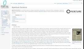 
							         Aperture Science - Portal Wiki								  
							    