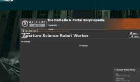 
							         Aperture Science Robot Worker | Half-Life Wiki | FANDOM powered ...								  
							    