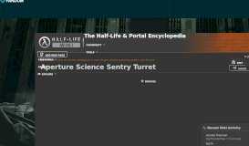 
							         Aperture Science Sentry Turret | Half-Life Wiki | FANDOM powered ...								  
							    