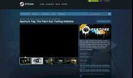 
							         Aperture Tag: The Paint Gun Testing Initiative on Steam								  
							    