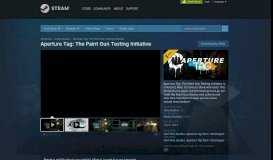 
							         Aperture Tag: The Paint Gun Testing Initiative pe Steam								  
							    