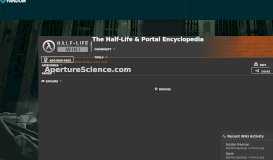 
							         ApertureScience.com | Half-Life Wiki | FANDOM powered by Wikia								  
							    