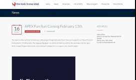 
							         APEX Fun Run Coming February 13th - Olive Knolls Christian School								  
							    