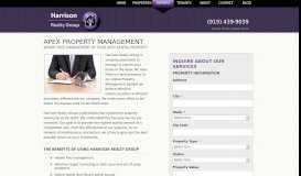 
							         Apex Property Management - Harrison Realty Group								  
							    