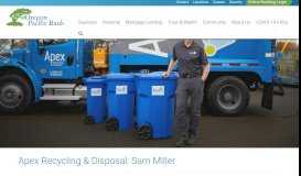 
							         Apex Recycling & Disposal: Sam Miller - Oregon Pacific Bank								  
							    