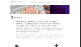 
							         Apex Web LIS - Apex Healthware - Affordable Lab Information Systems								  
							    