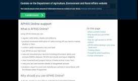 
							         APHIS Online support | Department of Agriculture ...								  
							    