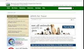 
							         APHIS Pet Travel - USDA APHIS								  
							    