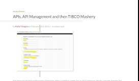 
							         APIs, API Management and then TIBCO Mashery - Perficient Blogs								  
							    