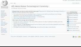 
							         APJ Abdul Kalam Technological University - Wikipedia								  
							    