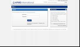 
							         APMG Portal: Log On								  
							    