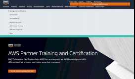 
							         APN Partner Training and Certification - Amazon Web Services								  
							    
