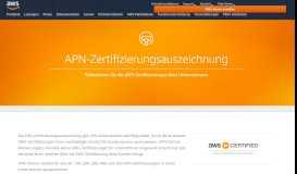
							         APN-Zertifizierungsauszeichnung - AWS - Amazon.com								  
							    