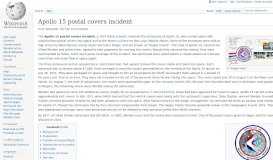 
							         Apollo 15 postal covers incident - Wikipedia								  
							    