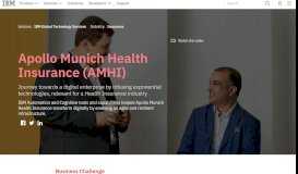 
							         Apollo Munich Health Insurance (AMHI) | IBM								  
							    