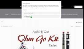 
							         Apollo Ohm Go Kit Review by SmokeTastic Experts in Vaping								  
							    