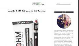 
							         Apollo OHM GO Vaping Kit Pros and Cons | E-Cigs Advice								  
							    