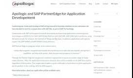 
							         Apollogic and SAP PartnerEdge for Application Developement - SAP ...								  
							    