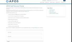 
							         APOS Self-Service Portal - SAP BusinessObjects - APOS Systems								  
							    