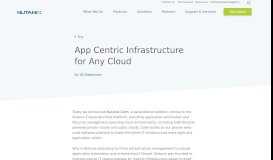 
							         App Centric Infrastructure for Any Cloud - Nutanix								  
							    